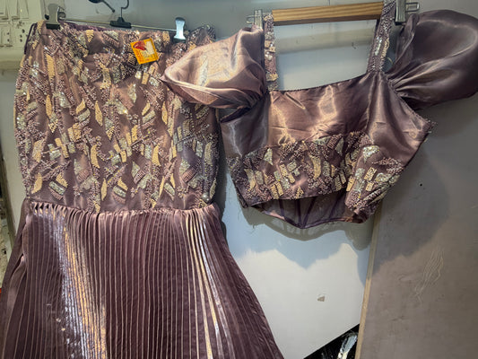 Lavender Mermaid Handwork Gown