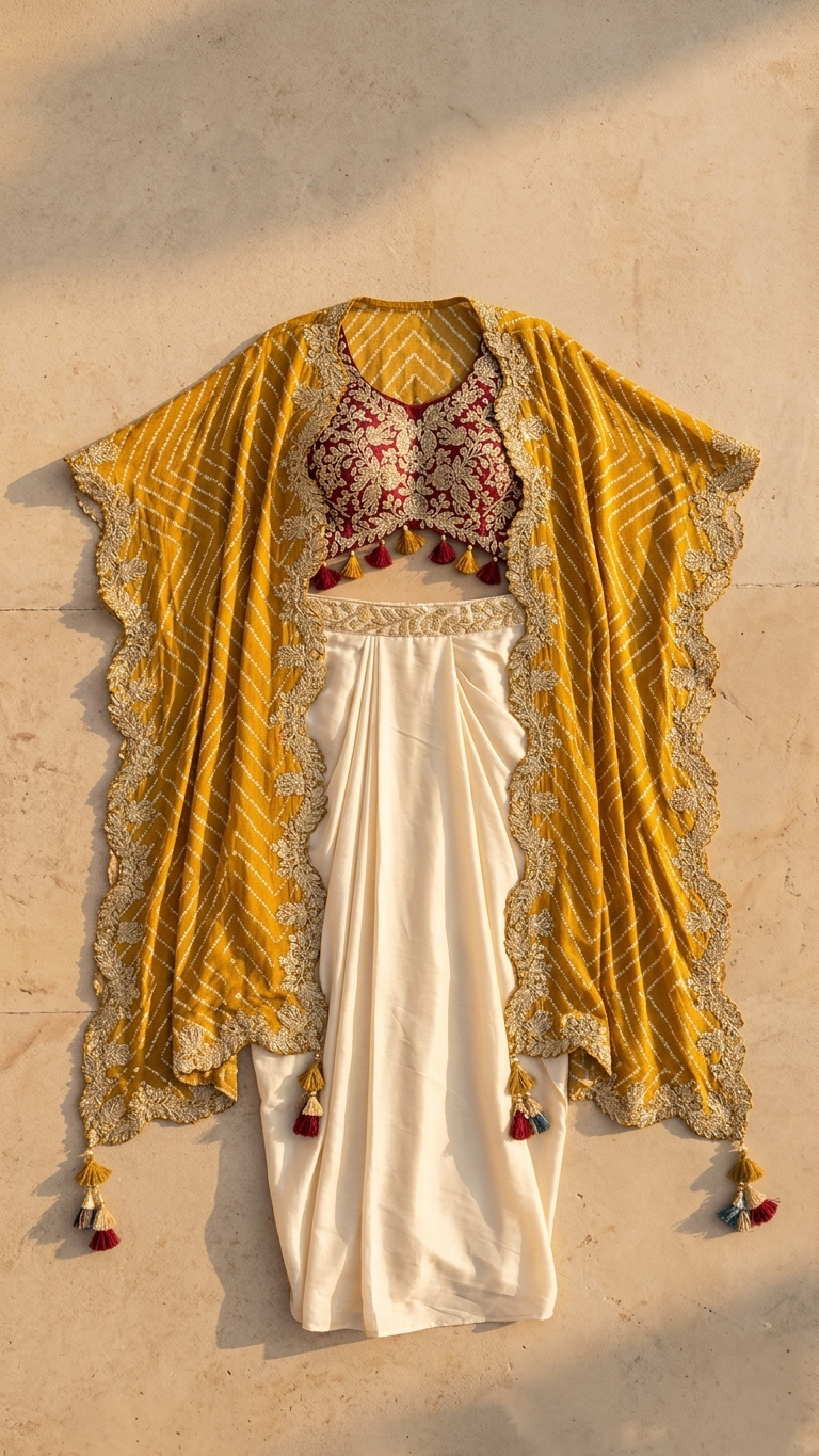 Indo western fusion outfit inspired by Chandni Chowk modern ethnic fashion