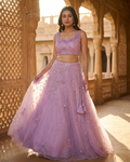 Lavender lehenga elegant engagement and reception wear for women India