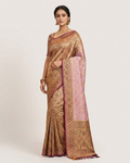Light purple Kanjivaram style saree with traditional weaving Chandni Chowk ethnic wear