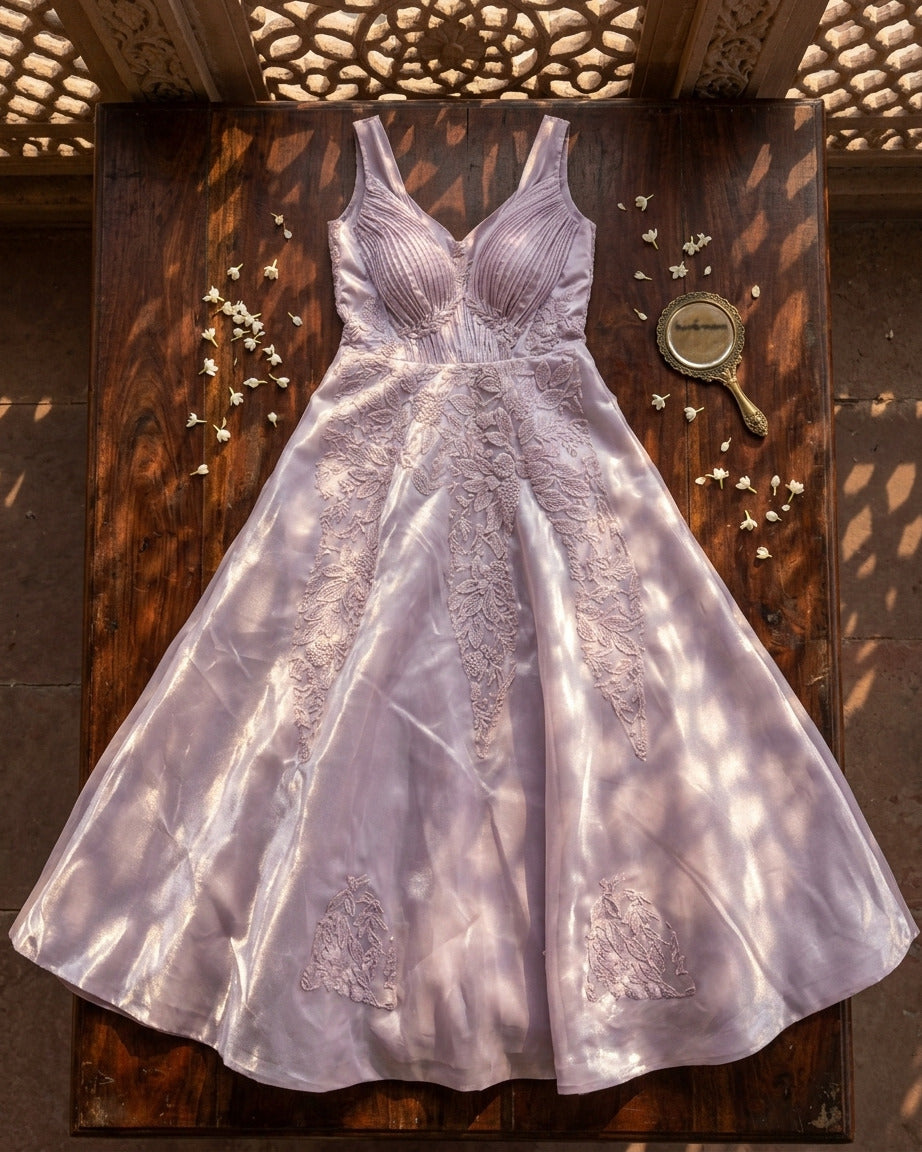 Lavender Modern Designer Gown